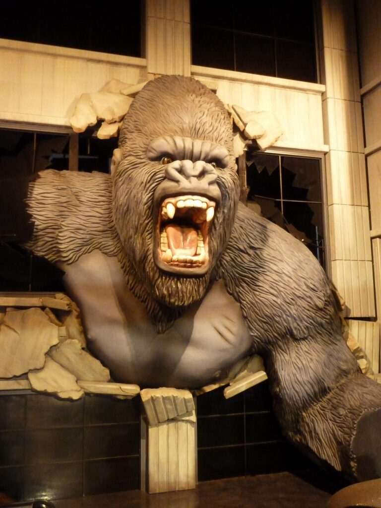 king kong, wax museum, wax figure, branson, entertainment, adventure, gorilla, movie, ape, aggressive, furious, angry, brown angry, brown movie, brown king, king kong, king kong, king kong, king kong, king kong, gorilla, gorilla